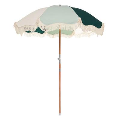 China Custom Color Custom Portable Casual Portable Parasol Waterproof Hot Selling Green White Yellow Beach Umbrella for sale