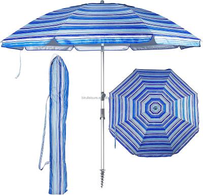 China Cheap custom print giant vented sun beach umbrella waterproof with weighted fiberglass rib foldable aluminum steel pole for chairs for sale