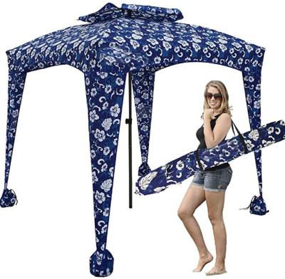 China Waterproof 6' x 6' Portable Beach Canopy Umbrella Canopy Easy Setup and Take Down for Beach, Park, Pool, Backyard Instant Shelter for sale