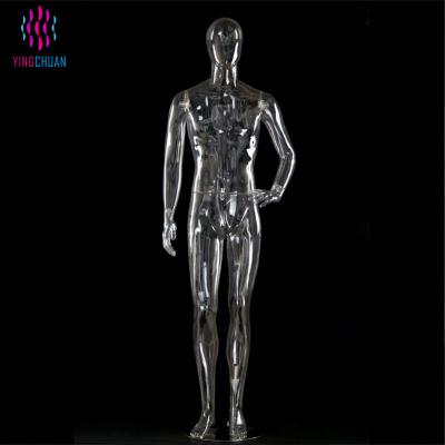 China High quality male transparent body mannequin clear mannequins plus size full mannequins for sale