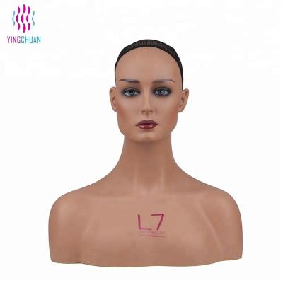 China Custom Female Mannequin Head Bust Mannequin Head Makeup for sale