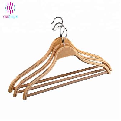 China High Quality Anti-Slip Plywood Wooden Garment Hanger for sale