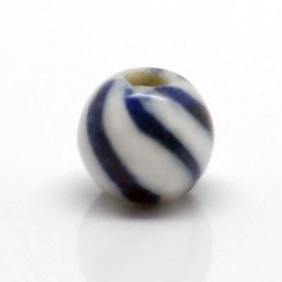 China Bracelets factory sell all designs china hand painted 6mm blue and white round beads for jewelry making for sale