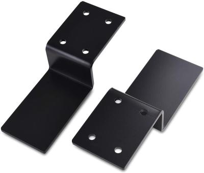 China Fixed Black Closed Bar Support Bracket For Gate Barricade Fits Standard 2x4 Lumber for sale