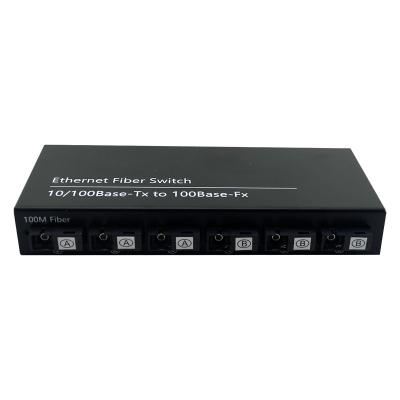 China 100M Single Mode Fiber Optic 6/4/2 Single Mode Fiber Optic Transceiver SC Port Photoelectric Media Converter Equipment 180*75*26(mm) for sale