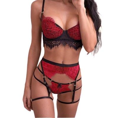 China Women's sexy three-point lingerie garter belt clothing temptation uniform sexy sexy new costume for sale