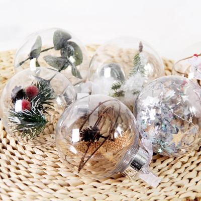 China Plastic Transparent Christmas Ornament Balls Christmas Ornament Bauble Christmas Decoration Balls for sale