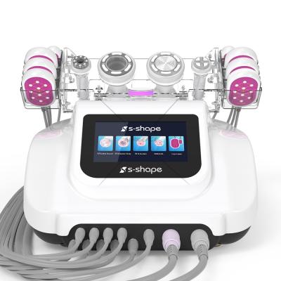 China Weight Loss S Shape Ultrasonic Cavitation 30k Lipo Vacuum Massager Fat Reduce Slimming Machine Microcurrent Facial Machine for sale