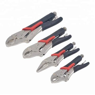 China Plastic Clamp Case Packing 4pcs Locking Handle Pliers Set for sale