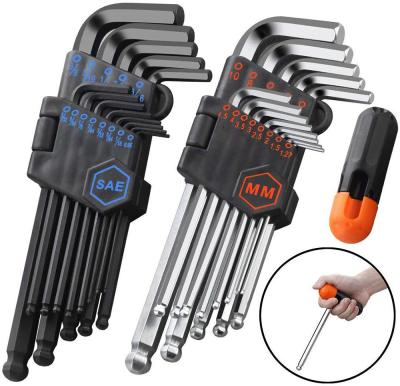 China Industrial Strength Industrial Grade Helping T-Handle 26 Piece Torx Set Hex Wrench Allen Wrench for sale