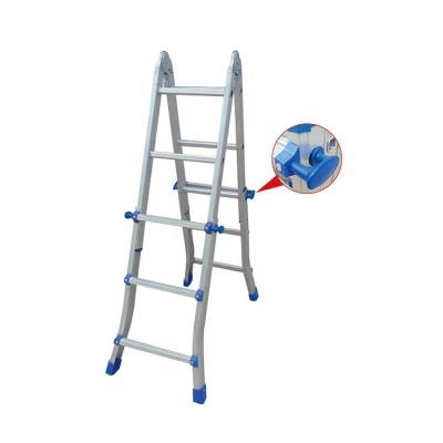 China Folding Ladders Aluminum Universal Ladder Confirm To EN131 European Safety Standard With Safe Lock Steel Hinges for sale