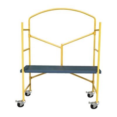 China Folding Ladders Universal Combination Steel Frame 4FT Mobile Scaffolding With Wheels for sale