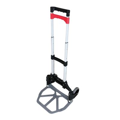 China Max Load Two Telescopic Wheels Hand Trolley 70Kg Aluminum Foldable Trolley for sale