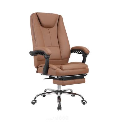 China High Back Office Swivel Chair With Footrest PU Leather Executive Office Computer Desk Chair With Padded Headrest And Armrest for sale