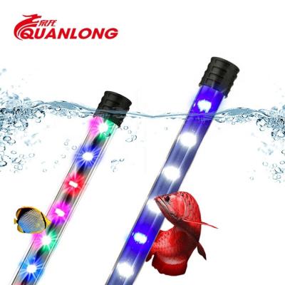 China Sustainable Quanlong High-quality fish tank wrgb light Led aquarium light arowana underwater diving lamp for sale