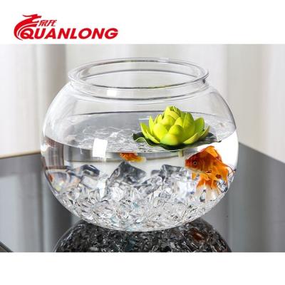 China Viable Plastic Fish Bowl Cups Small Portable Aquarium Fish Bowl for sale