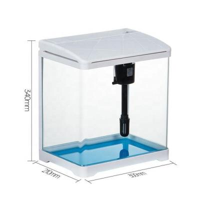 China Viable Fish Tank Glass Aquarium Small Aquarium Tank Desktop Glass for sale