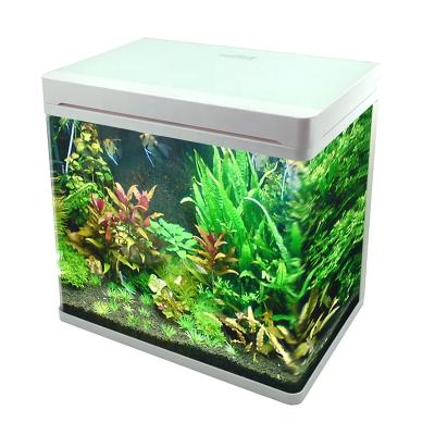 China Large Viable Home Aquarium Tabletop Aquarium Glass Tank Fish Tank for sale