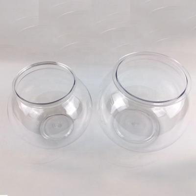 China Viable Round Clear Plastic Fish Bowl Cups Small Bowl Aquarium for sale