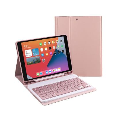 China Fanshion Keyboard Case With Magnetic Pencil Holder Waterproof Pink Case For Apple iPad Air 9.7 Pro 1 5th 6th Air 2 GEN Case Cover for sale