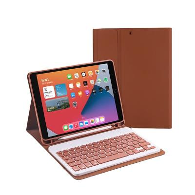 China Fanshion factory price ipad case BT wireless keyboard with pencil holder for ipad air 4 case with keyboard for sale