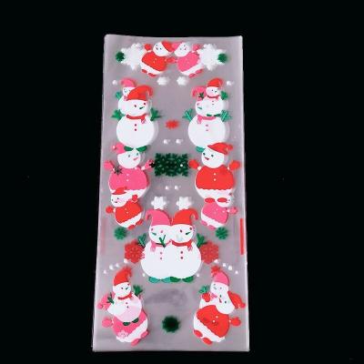 China food grade Christmas design opp packaging cellophane plastic bag twist tie for sale