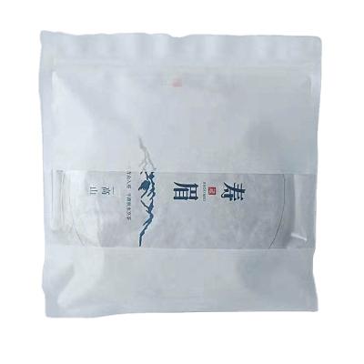 China Cheap selling cotton paper zipper bag with window for sale