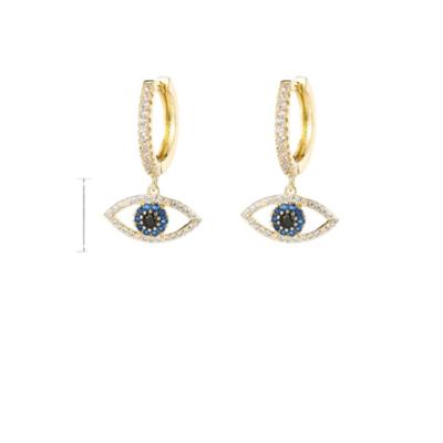 China 2020 Fashionable Hot Sale Crystal Earrings Trendy Hoop Earrings Eye Earrings For Woman for sale