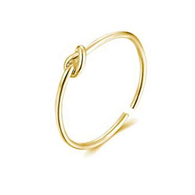 China BOHEMIA Fashion Knot Infinity Knot Rings For Women Tasty Open Gold Plated Silver Ring for sale