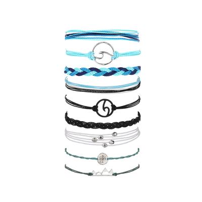 China Wholesale BOHEMIA Fashion Simple Wave Bracelet Multi Layer Wrinkled Bracelet Adjustable Handmade For Women for sale