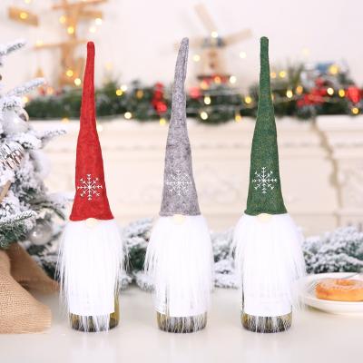 China Fashionable Adorable Christmas Wine Bottle Cover For Party Dinner Table Ornament Household Decoration for sale