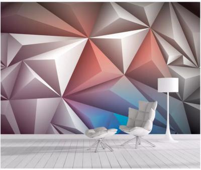 China Modern simple creative geometric diamond design background three-dimensional wallpaper for sale