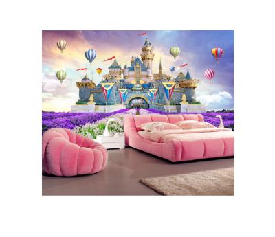 China FOR KIDS 3D Printing Wall Murals Fantasy Castle Kindergarten Wallpaper Kids Room Decor For Children for sale