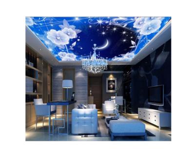 China Waterproof+ECO-Friendly Cheap Price Colorful Moving Beams Elegant Ceiling Mural For Living Room for sale