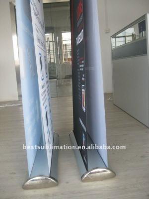 China Vertical atand up double side custom fabric banner roll up stand for sale