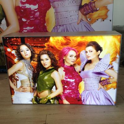 China Backlit air left textile advertising lightbox banner for sale