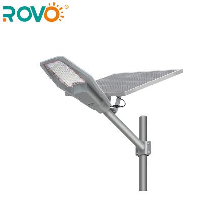 China ROVO 200W Residential Solar LED Street Light Outdoor Waterproof High Power Semi-flexible With Remote Control Battery Solar Panel for sale