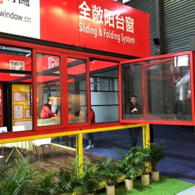 China Folding screen mywindow thermal-break Bi-fold window sliding&folding system to Thailand for sale