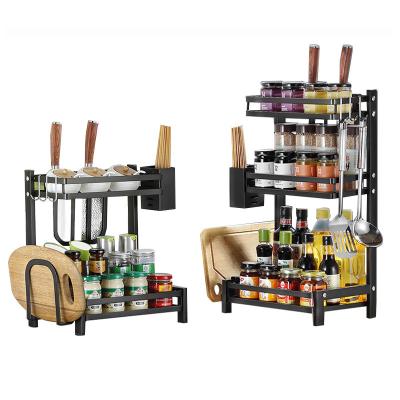 China Supplier Minimalist Professional Bottle Display Rotating Seasoning Rack for sale