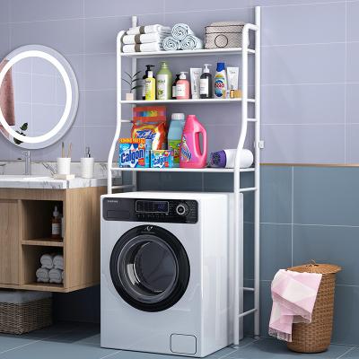 China Contemporary Bathroom Metal Washing Machine Rack Above Washing Machine Storage Rack Shelf for sale