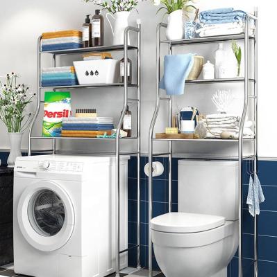 China Contemporary 3 Tier Toilet Shelf Bathroom Rack Above Laundry Washing Machine Storage Shelves for sale