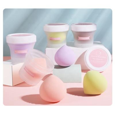 China Latex Sponge TKL Peach Latex Beauty Sponge Super Soft Free Powder Blender Cosmetic Latex Beauty Puff With Ice Cream Box for sale