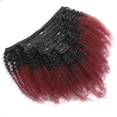 China Afro Wave TKL Popular Afro Curly Curly Clip T1B/99J In Hair Extension Wholesale Vendors for sale