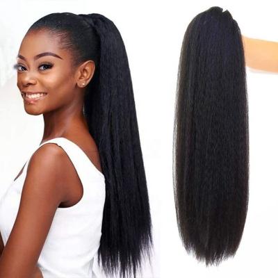 China I-Tip Hair TKL Cheap Price Drawstring Yaki Elastic Net Wrap Around Synthetic Wig Hair Ponytails for sale