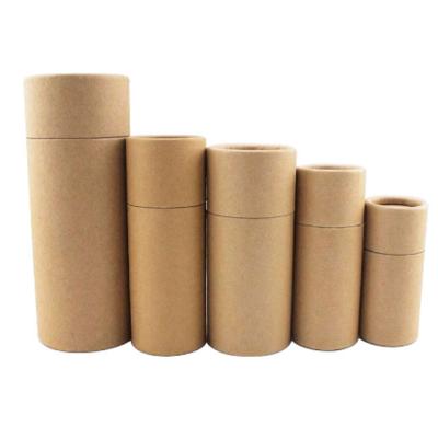 China Biodegradable Cosmetic Bottle Packaging Paper Tube 100ml Cardboard Cylinder Essential Oils Boxes Outer Package for sale