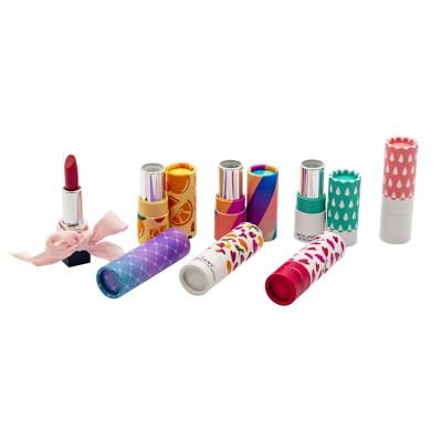 China Beautiful Biodegradable Cardboard Lift Up Paper Tube For Lipstick Lip Gloss Tubes for sale