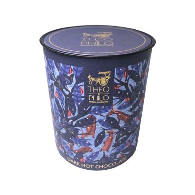 China Biodegradable Custom Chocolate Packaging Box Cardboard Paper Packaging Gift Canister With Logo Printing for sale