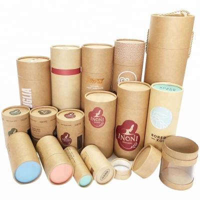 China Recyclable Custom Recycled Gift Wrapping Paper Luxury Round Box Packaging Tube for sale