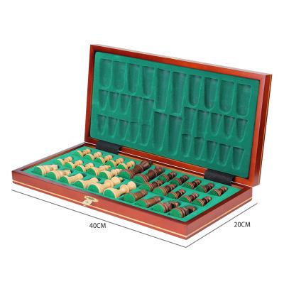 China High Quality 40x40cm Magnetic Marked Folding Chess Set Wooden Chess Board for sale