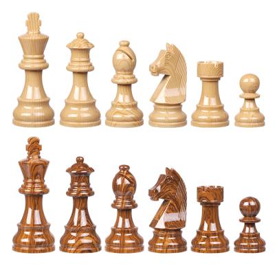 China Factory wholesale 3.75 inch wooden grain king board games weighed chess pieces luxury board games for sale